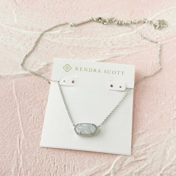 Kendra Scott Elisa Drusy Silver Necklace - Picture 2 of 3